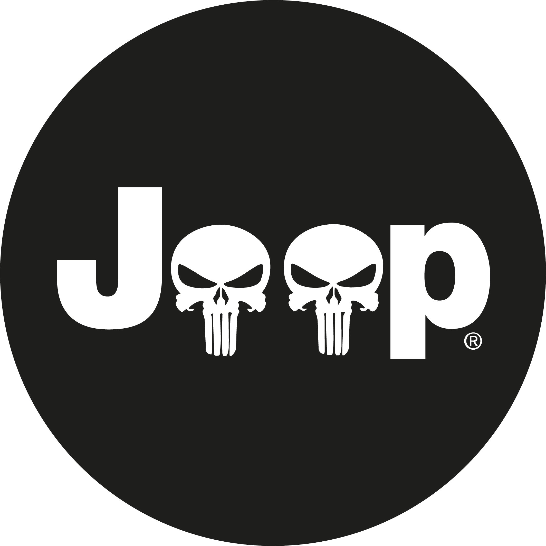 Skull Jeep Logo Spare Wheel Tire Cover